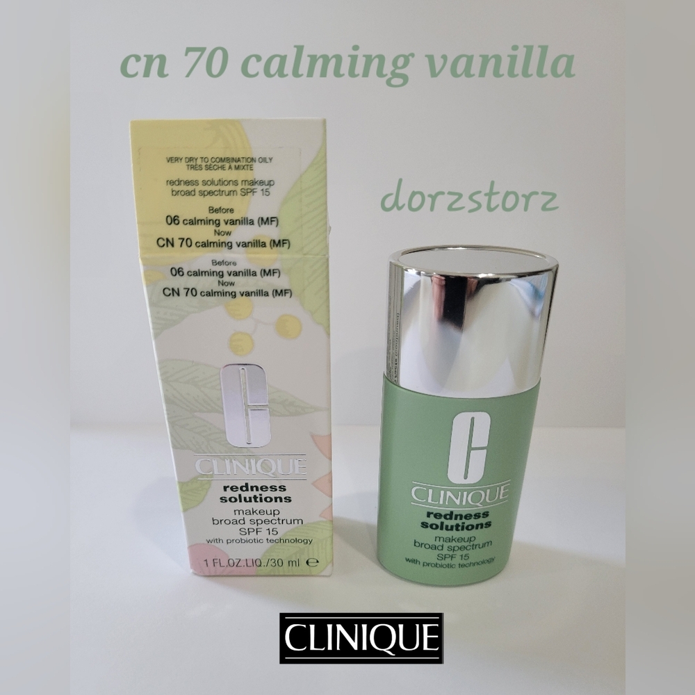 CLINQUE Redness Solutions Makeup SPF 15 *CN70 CALMING VANILLA * / 1 oz / NIB